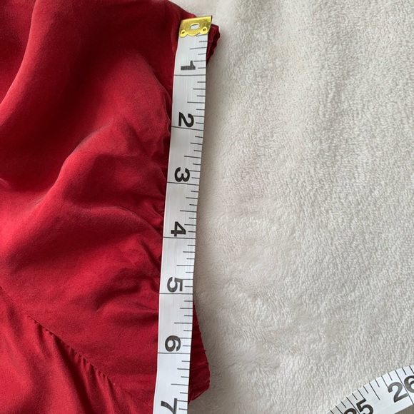 Seven7 - 100% Silk Red Cropped Shawl - Picture 7 of 8